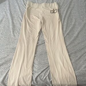 Apricot flared pants with Logo